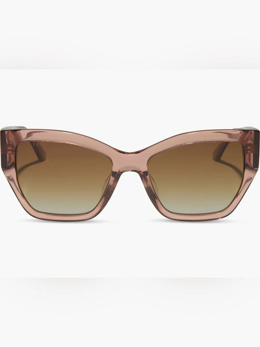 DIFF cat eye women’s sunglasses light brown